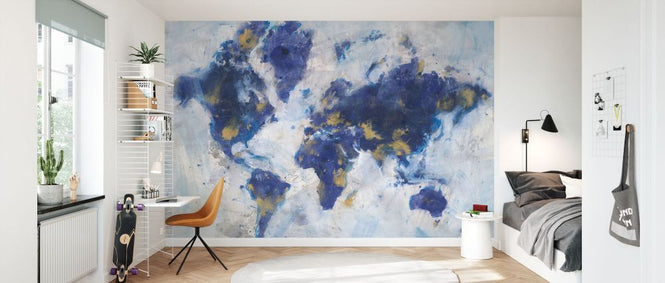 PHOTOWALL / Indigo World Map (e331804)