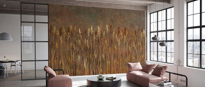 PHOTOWALL / Golden Grasses on Rust (e333202)