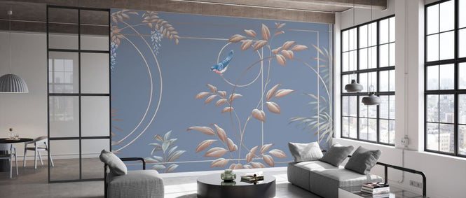 PHOTOWALL / Deco Leaves - Red Sea (e333858)