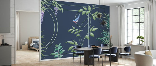 PHOTOWALL / Deco Leaves - Royal (e333859)