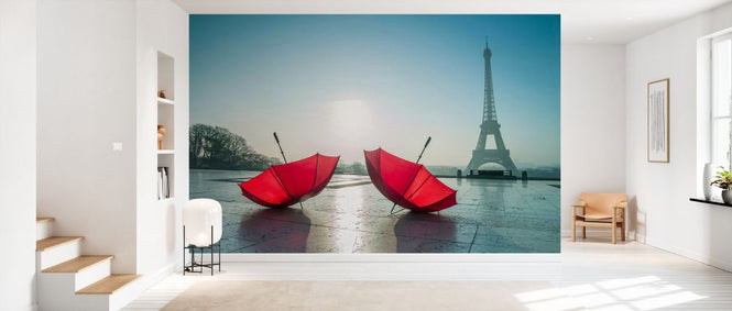 PHOTOWALL / Two Umbrellas Next to the Eiffel Tower (e334026)