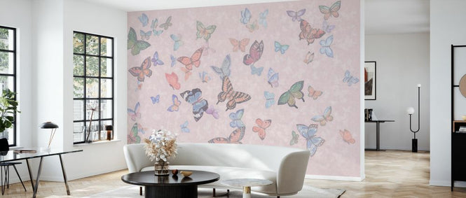 PHOTOWALL / Butterfly Wings - Pink (e335217)
