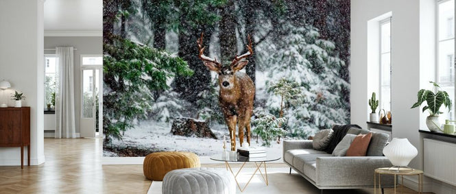PHOTOWALL / Snow Storm and the Buck Deer (e335696)
