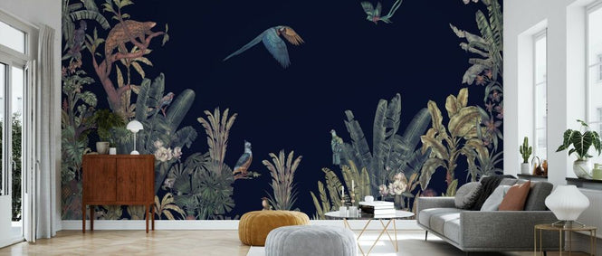 PHOTOWALL / Parrots Message - Dark (e84096)