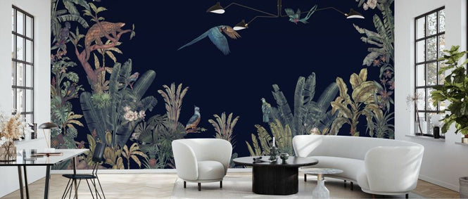 PHOTOWALL / Parrots Message - Dark (e84096)