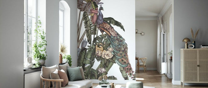 PHOTOWALL / Peacock in Flowers (e84102)