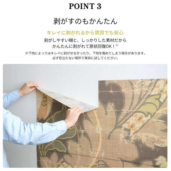はがせる 壁紙 【Hattan Pattern】NLXL Paradis Noir Aset HRMRV-01A(6枚セット)