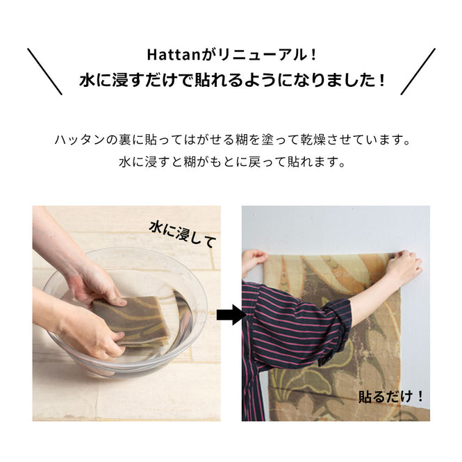 はがせる 壁紙 【Hattan Pattern】NLXL Paon Vert Cset HRMRV-03C(6枚セット)