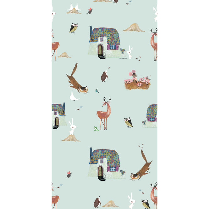 輸入壁紙 KEK Amsterdam / FIEP WESTENDORP / WALLPAPER FOREST ANIMALS MINT WP-135