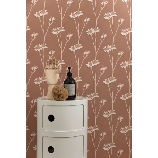 studio ditte / Chamomile wallpaper / brown【2パネル1セット】