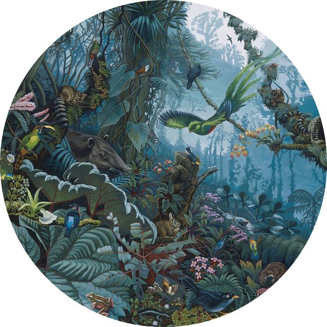 輸入壁紙 KEK Amsterdam / KIDS / WALLPAPER CIRCLES TROPICAL LANDSCAPE CK-021