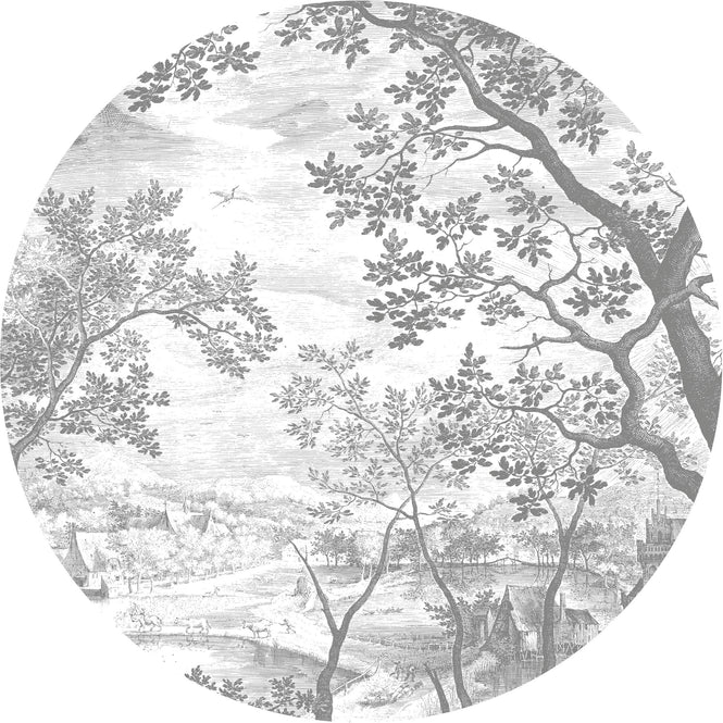 輸入壁紙 KEK Amsterdam / LANDSCAPES & MARBLE / WALLPAPER CIRCLES ENGRAVED LANDSCAPES CK-046