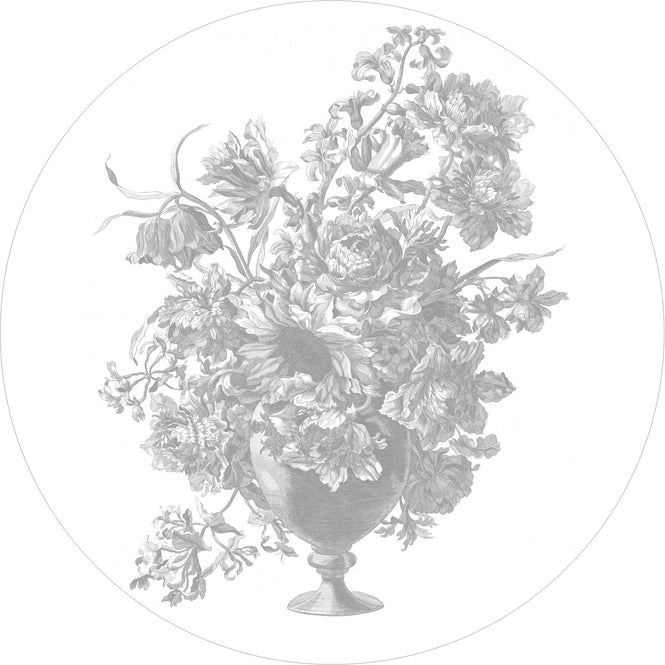 輸入壁紙 KEK Amsterdam / LANDSCAPES & MARBLE / WALLPAPER CIRCLES ENGRAVED FLOWERS CK-067
