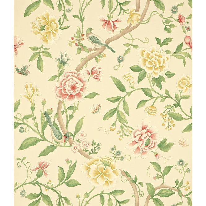 Sanderson / ONE SIXTY WALLPAPER COLLECTION / Porcelain Garden Red / Beige DCAVPO104