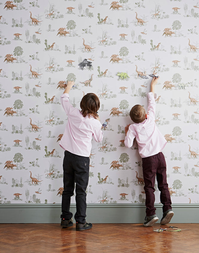 Sian Zeng / Dino Wallpaper / Pink Green DINO07