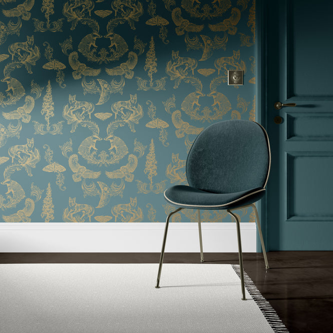 Graduate Collection / Dipped in Moonlight Metallic Gold & Teal / LG1DIPTEAL