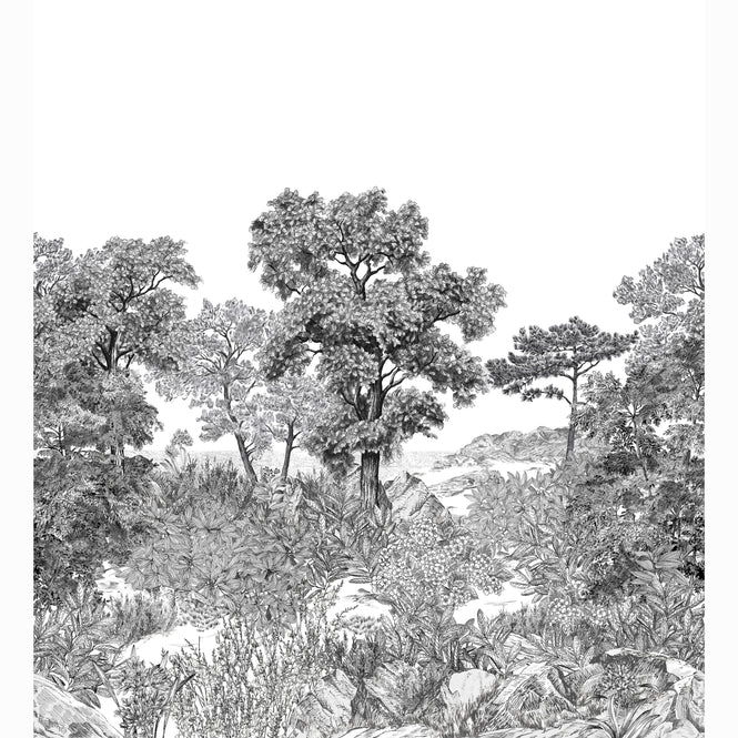 Isidore Leroy / Panoramiques 2020 / FORET DE BRETAGNE Grisaille 【A&Bセット(6パネル)】