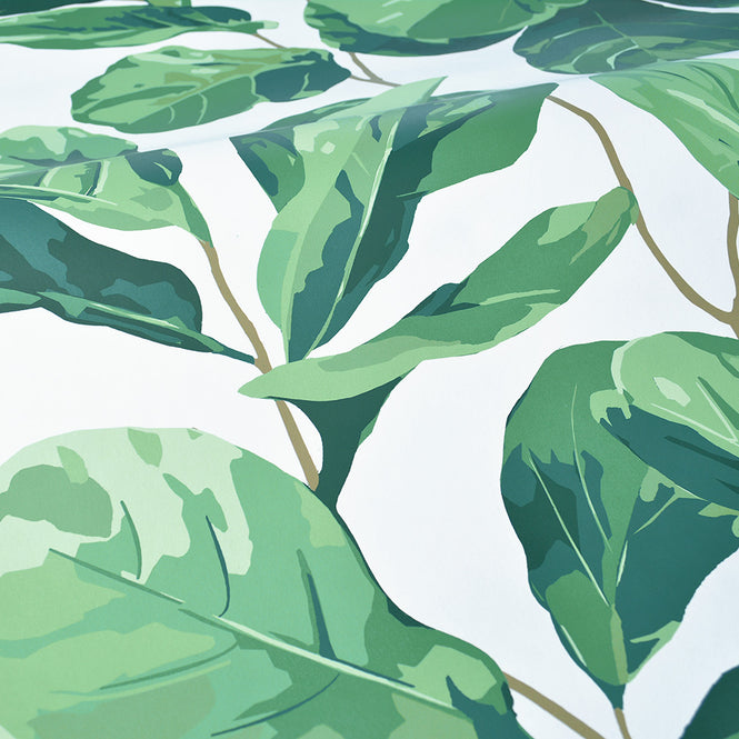 はがせる シール壁紙 wallshoppe / Fiddle Fig-White