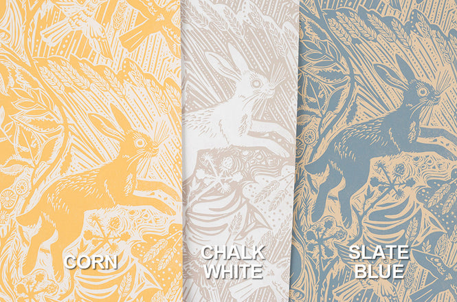 St. Judes / Harvest Hare Wallpaper(Slate Blue)