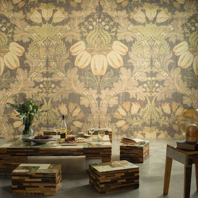 はがせる 壁紙 【Hattan Pattern】NLXL BIG PATTERN "LUTHER" MURAL HMRV-02 フルセット(24枚セット)