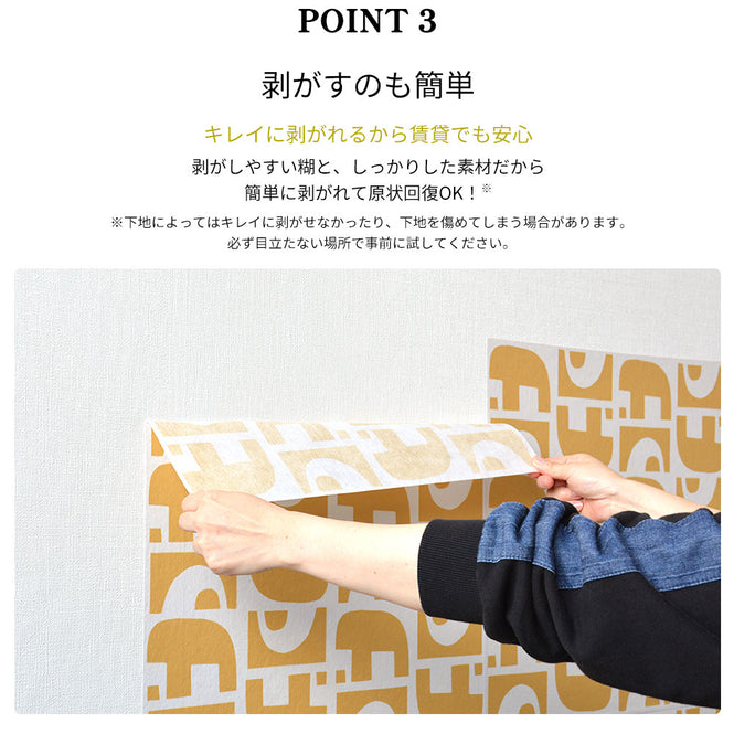 はがせる 壁紙 【Hattan Pattern】Black Pepper Paperie / KIN HBPP3-01(6枚セット)