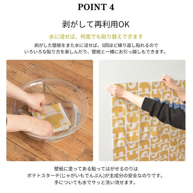 はがせる 壁紙 【Hattan Pattern】Black Pepper Paperie / KIN HBPP3-04(6枚セット)