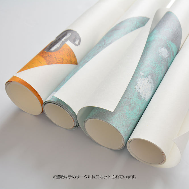 輸入壁紙 KEK Amsterdam / LANDSCAPES & MARBLE / WALLPAPER CIRCLES ENGRAVED FLOWERS CK-061