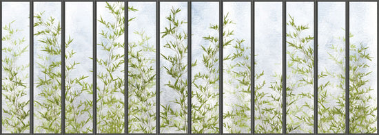 KOZIEL / Papier peint panoramique petite verriere et bambous LPV019