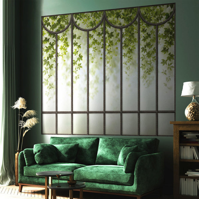 KOZIEL / Decor panoramique verriere romantique vegetalisee LPV023XL
