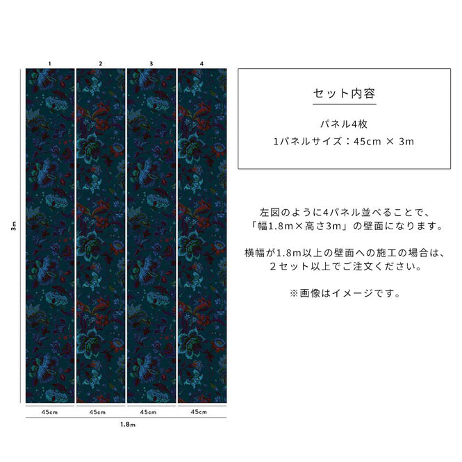 House of Hackney / MAJORELLE Petrol【4パネル1セット】