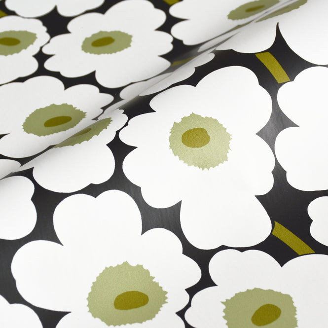 【予約受付】はがせる シール 壁紙 marimekko × NU WALLPAPER / Black Pieni Unikko  / MKS4494