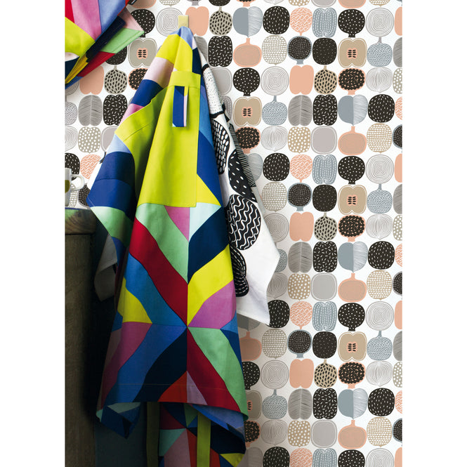 【予約受付】はがせる シール 壁紙 marimekko × NU WALLPAPER / Pink and Grey Kompotti / MKS4500