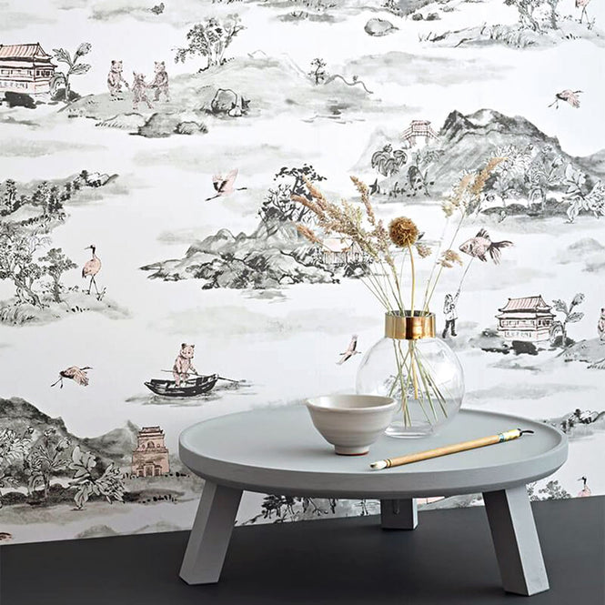 Sian Zeng / Mountains Wallpaper / Grey Pink MGP02