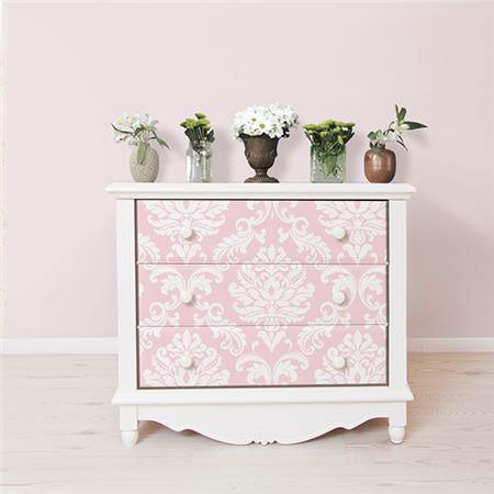 【予約受付】はがせる シール 壁紙 NU WALLPAPER / Pink Ariel Peel And Stick Wallpaper / NU1397