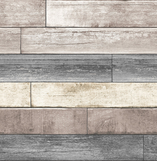 【予約受付】はがせる シール 壁紙 NU WALLPAPER / Reclaimed Wood Plank Natural / NU1690(NU3130)
