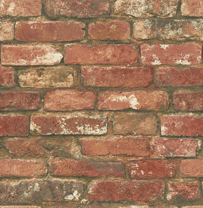 はがせる シール 壁紙 NU WALLPAPER / West End Brick Peel and Stick Wallpaper / NU2214