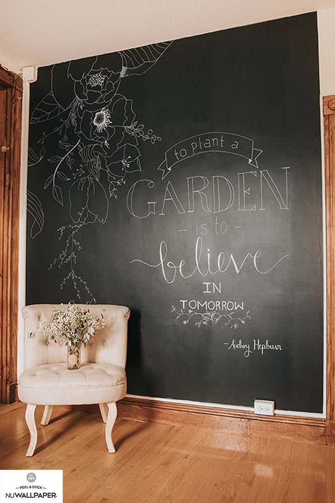 【限定数】はがせる シール 壁紙 NU WALLPAPER / Vintage Chalkboard Peel and Stick Wallpaper / NU2220