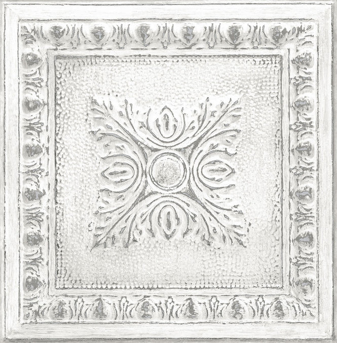はがせる シール 壁紙 NU WALLPAPER / RECLAIMED TIN Peel And Stick Wallpaper / NU2495