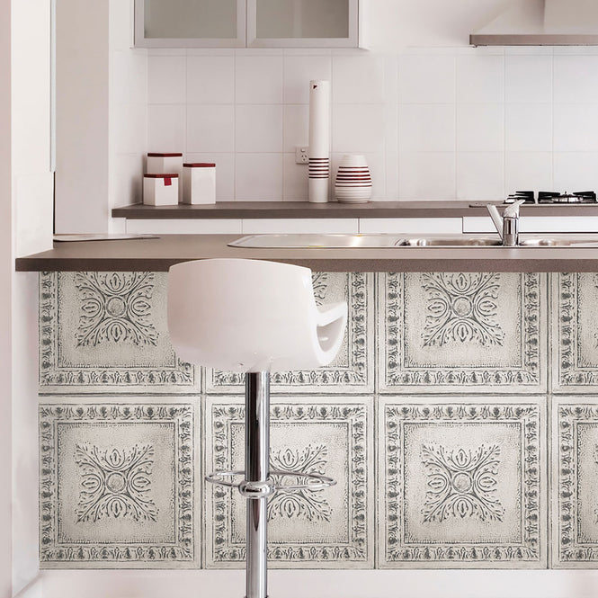 【予約受付】はがせる シール 壁紙 NU WALLPAPER / RECLAIMED TIN Peel And Stick Wallpaper / NU2495