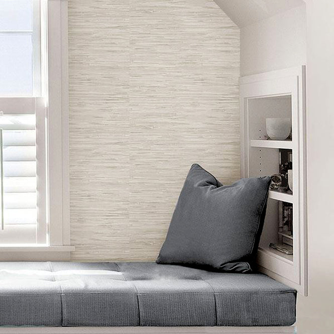 はがせる シール 壁紙 NU WALLPAPER / Cream Grassweave Peel And Stick Wallpaper / NU2875