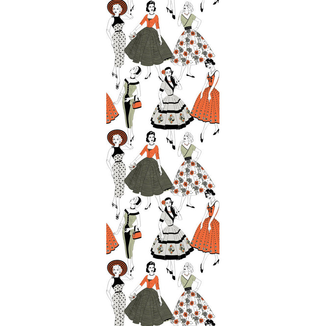 Dupenny Vintage Dress Wallpaper Colour