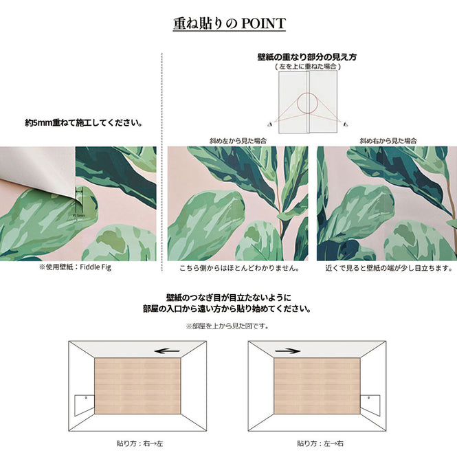 はがせる シール壁紙 wallshoppe / Pacifico Palm-Peach #2