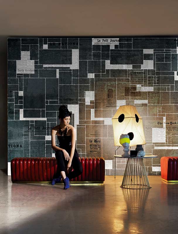 Wall&deco / Contemporary Wallpaper 2016 Gio Pagani BLACK BRICKS WDBB1601 A
