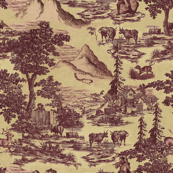 MINDTHEGAP / TYROL / TOILE DU TYROL Burgundy WP30147