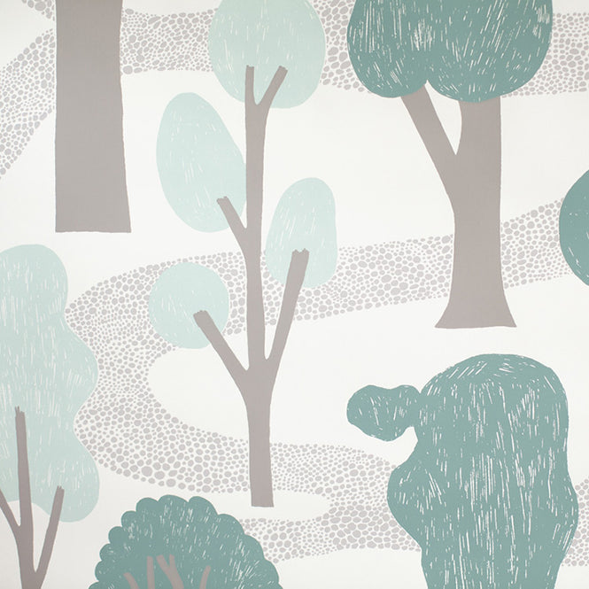 Makelike /  Zig Zag Wallpaper Light Blue